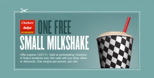 Checkers Free Milkshake