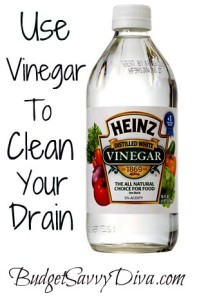 Use Vinegar To Clean Your Drain - Budget Savvy Diva