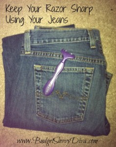 How to Sharpen Razors using your Jeans! - Budget Savvy Diva