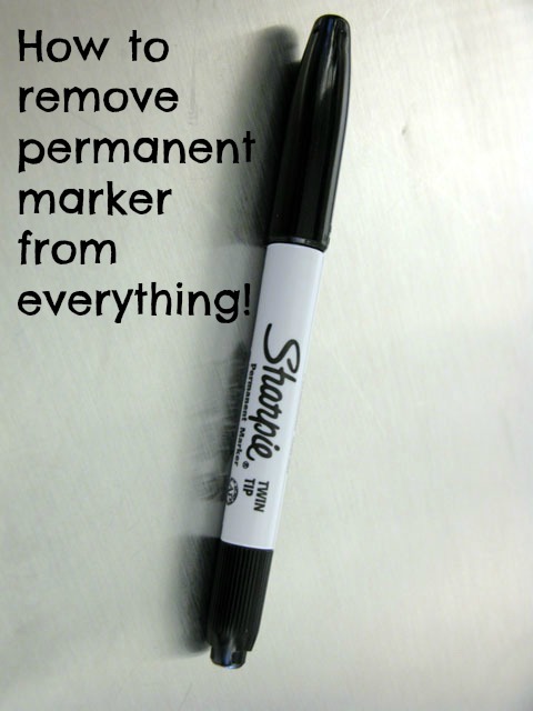 clean permanent marker