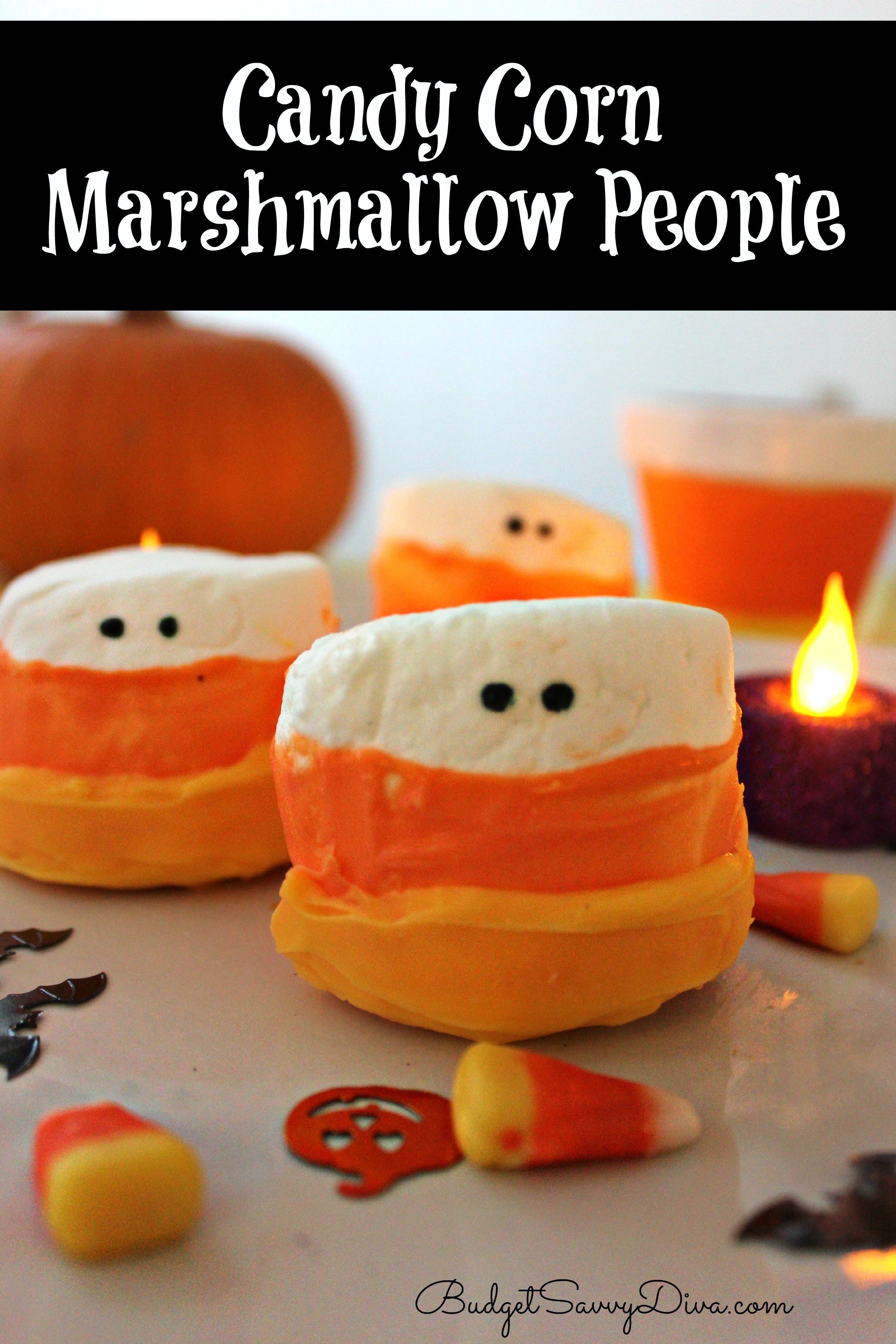 Candy Corn Marshmallow People Recipe - Budget Savvy Diva