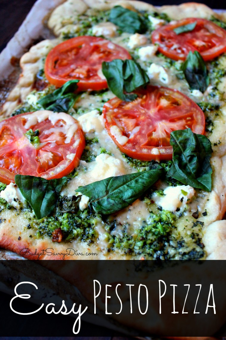 Easy Pesto Pizza Recipe - Budget Savvy Diva