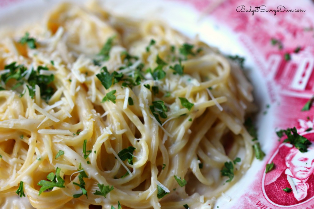 Creamy Garlic Pasta Recipe - Budget Savvy Diva