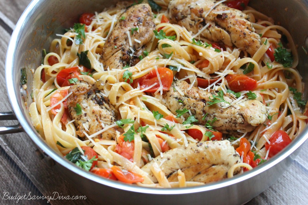 Tomato Basil Chicken Pasta Budget Savvy Diva