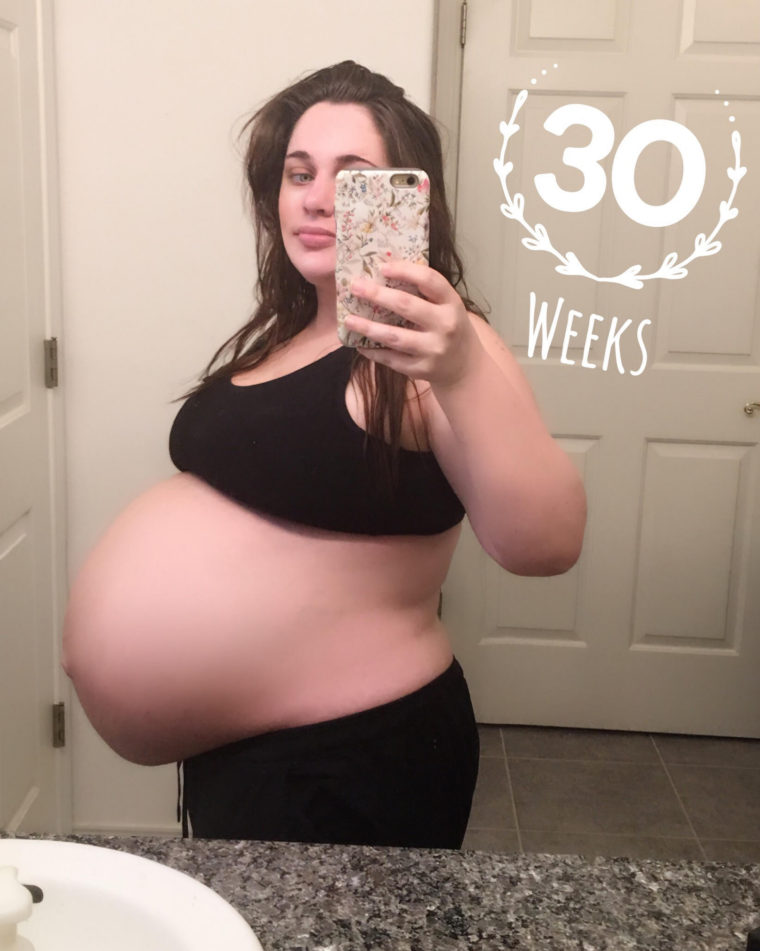 38 weeks pregnant belly twins