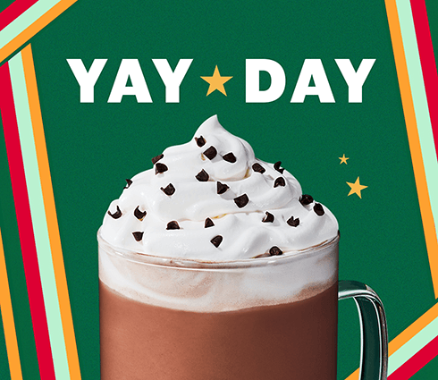 Starbucks Half-off drinks on Thursdays: Festive Thurs-Yays